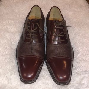 New Lopez taibo size 10 brown leather dress shoes